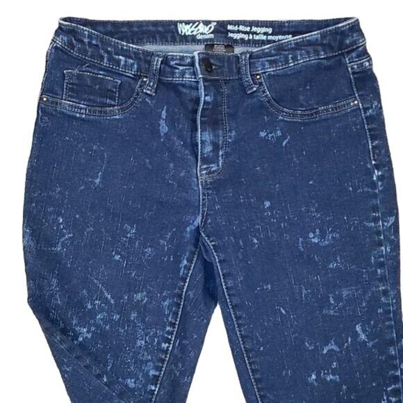 Mossimo Size 8 Mid-Rise Acid Wash Jeggings Jeans - Picture 2 of 3